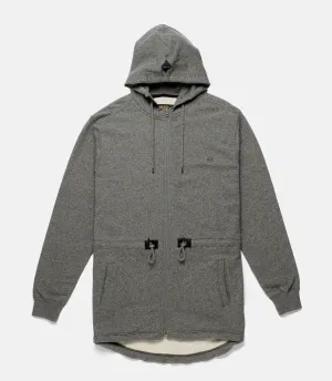 10Deep - Scooptail Men's Fleece Parka, Grey Marl