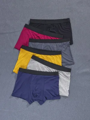 6pcs Men's Breathable Boxer Briefs Underwear