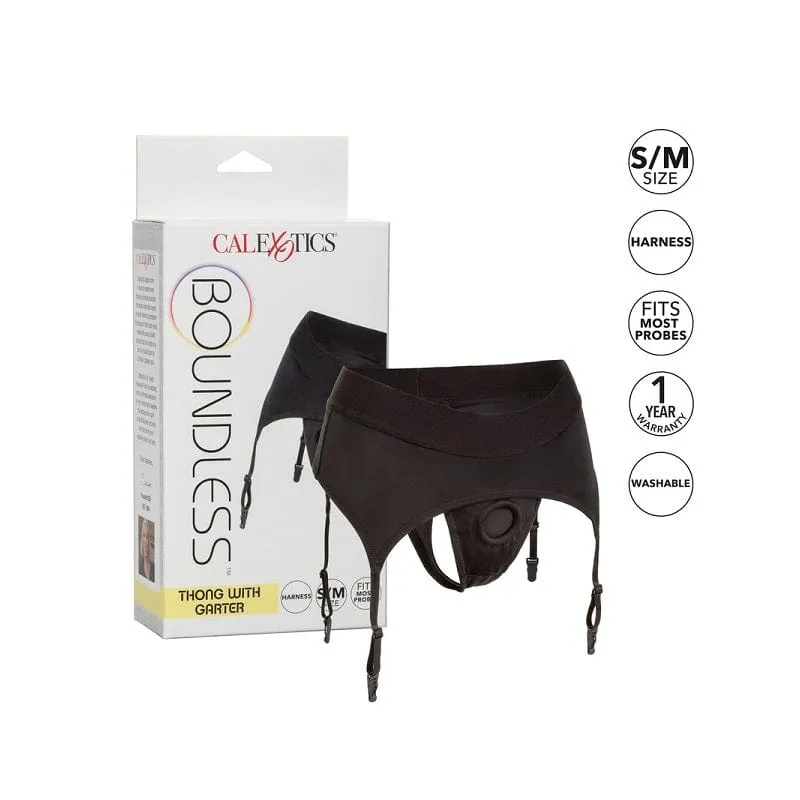 Calexotics Boundless Thong with Garter Small/Medium