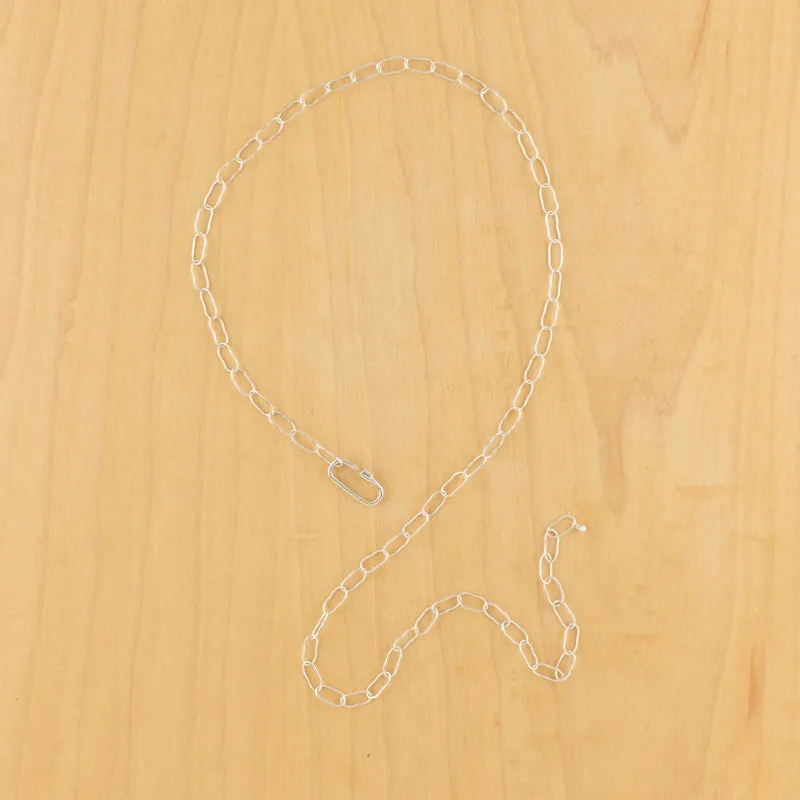 Carabiner Necklace in Silver