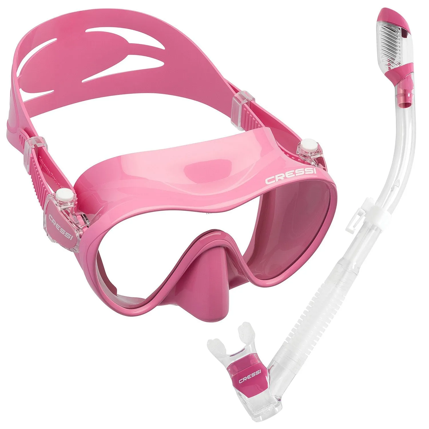 Cressi Frameless Dive Mask and Supernova Dry Snorkel Combo