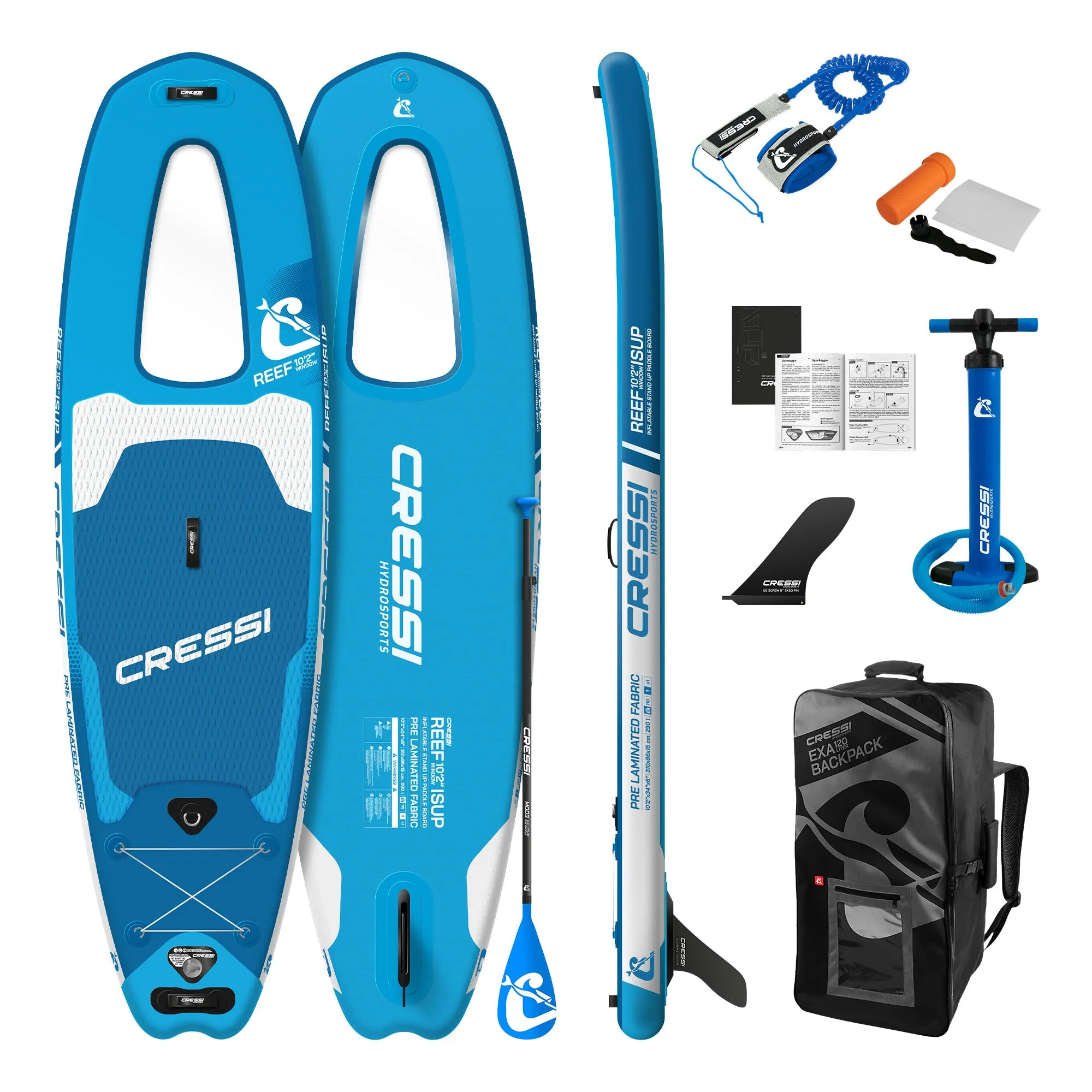 Cressi Reef Window iSUP 10' 2" Paddleboard Package