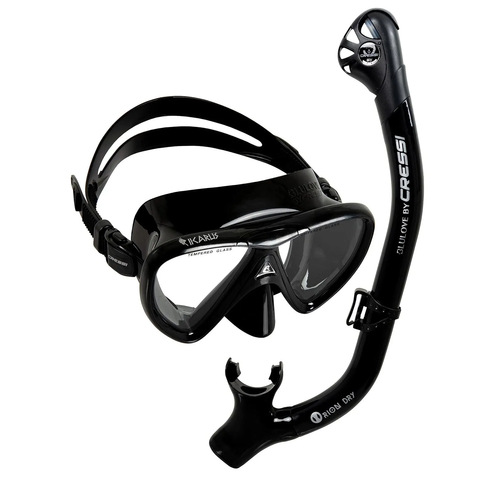 Cressi The Ikarus Mask and Orion Snorkel Combo Set