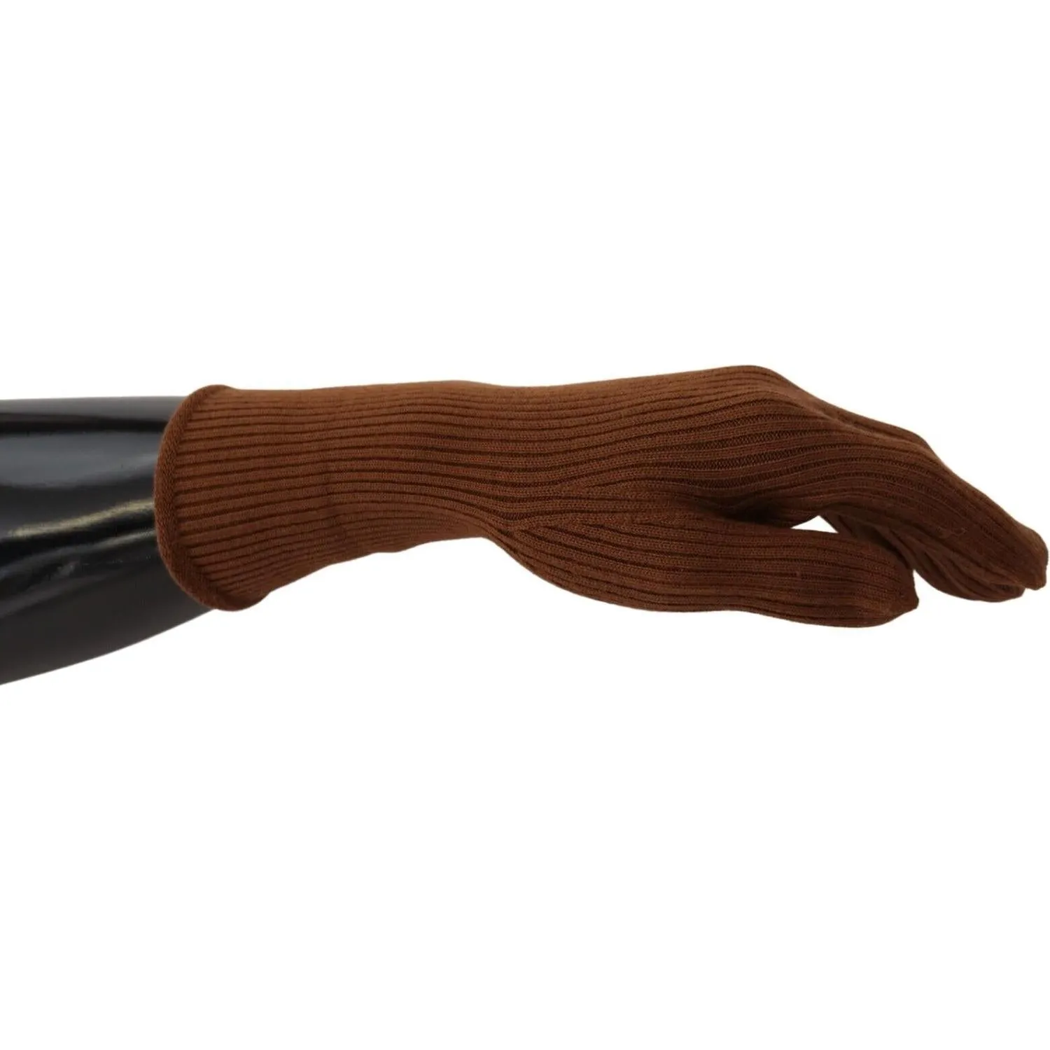 Dolce & Gabbana Elegant Brown Cashmere Winter Gloves