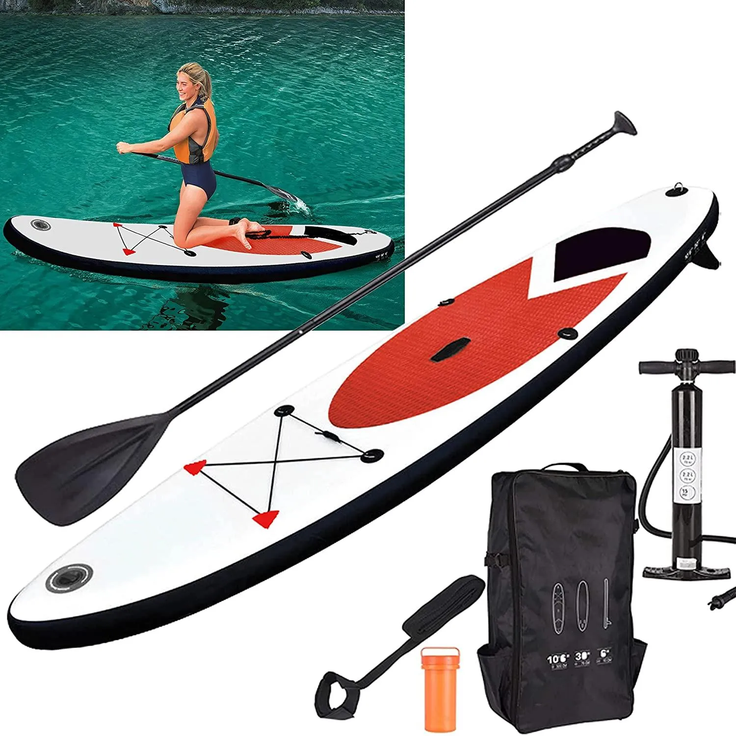 Inflatable SUP Stand Up Paddle Board Red 305cm