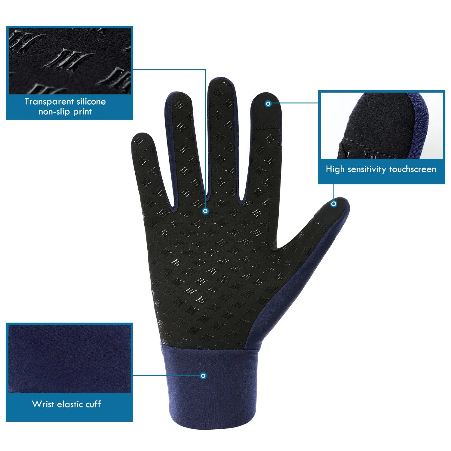 Santic Dorin Navy Men Women Cycling Gloves