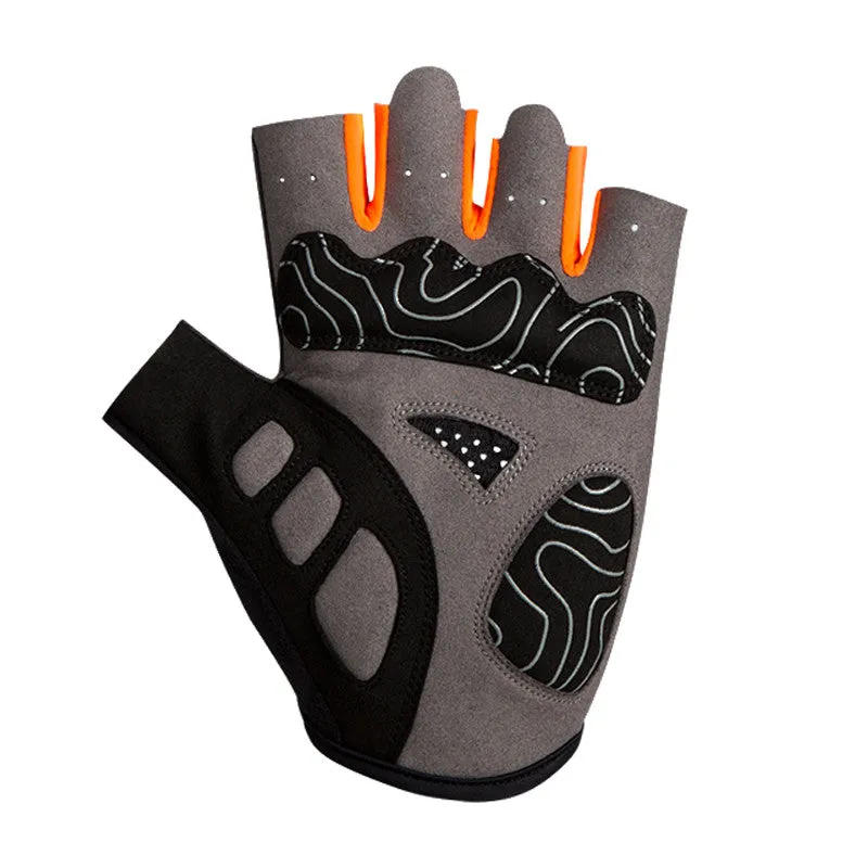 Santic Victor Men Cycling Gloves Half Finger – Orange