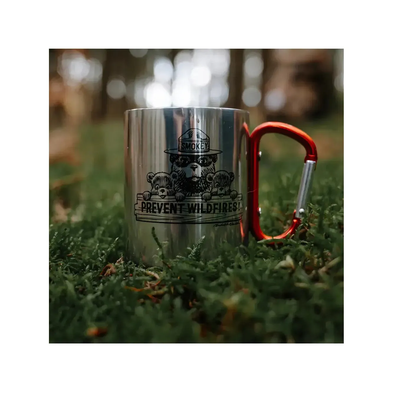 Smokey Bear Carabiner Handle Mug - Smokey Friends