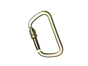 Steel D SCREW Lock Carabiner by Fusion